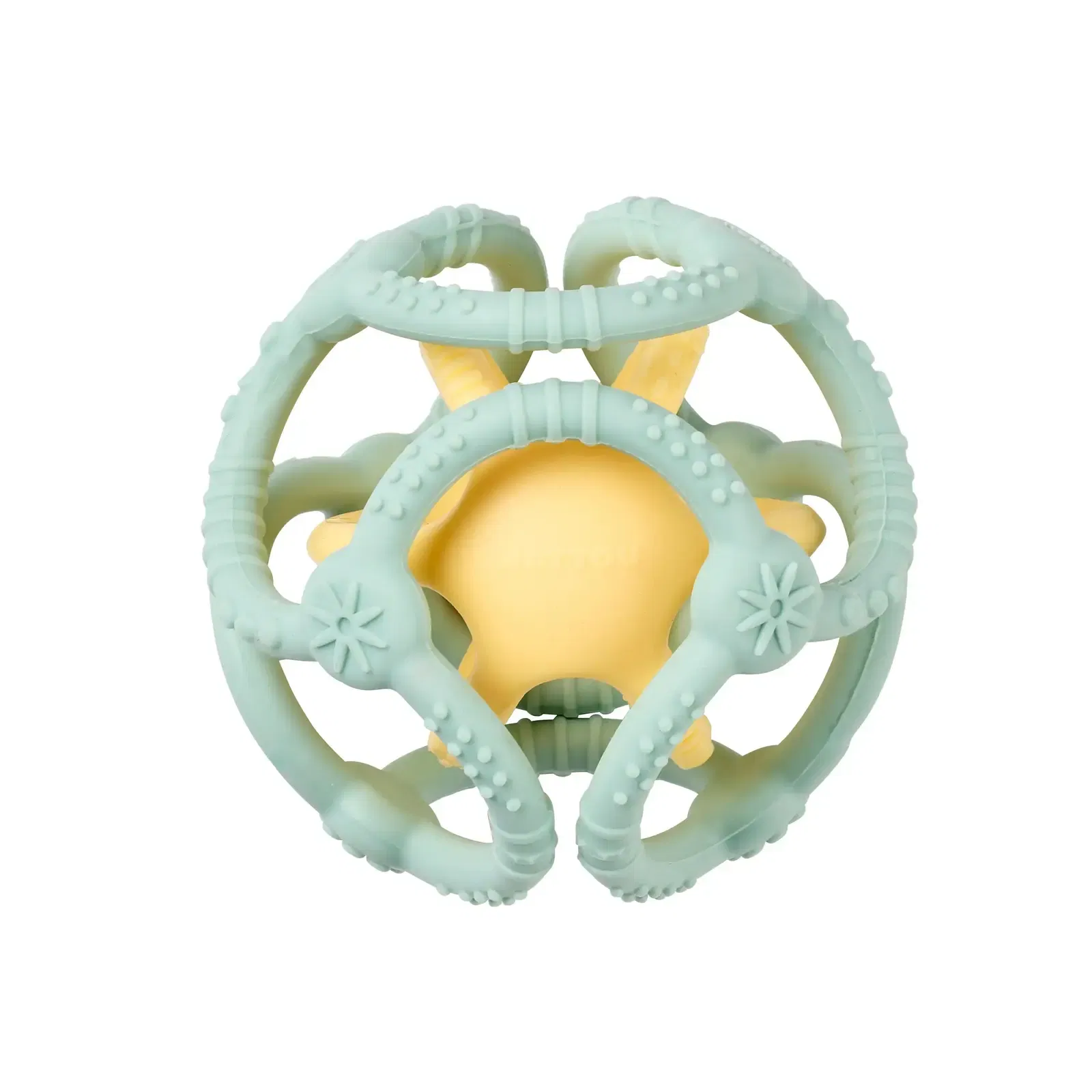 Nattou Set de 2 balles silicone Argile bleu jaune