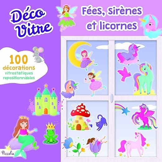 Déco Vitre – Fées, sirènes et licornes
