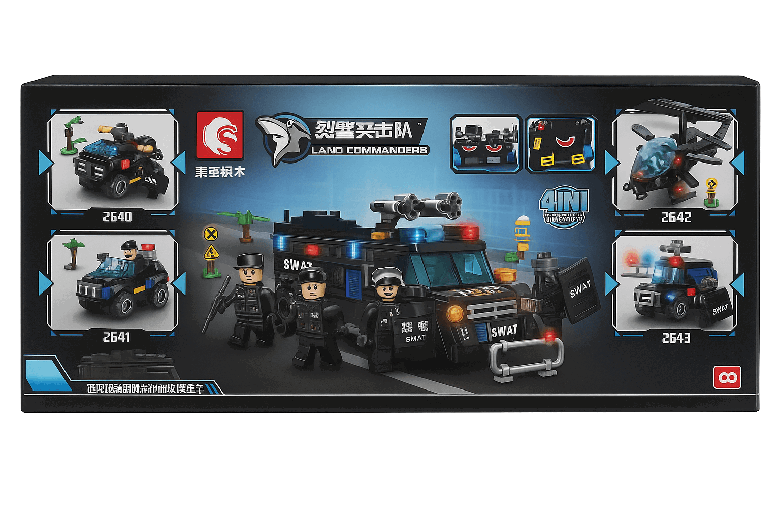 Sembo Blocs de construction Police 4 en 1