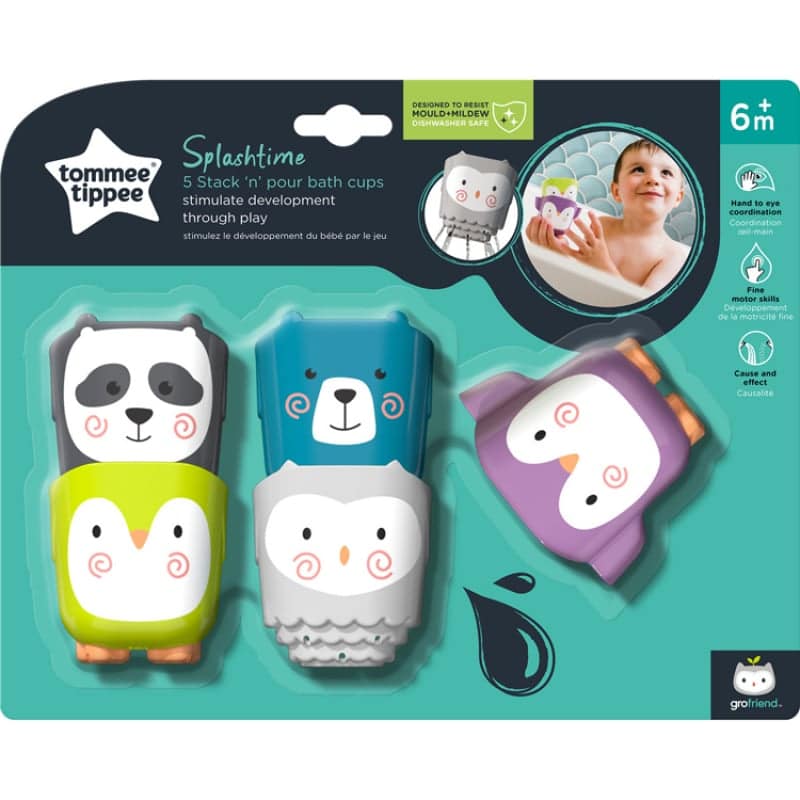 Tommee Tippee Splashtime Lot de 5 jouets de bain à ventouse