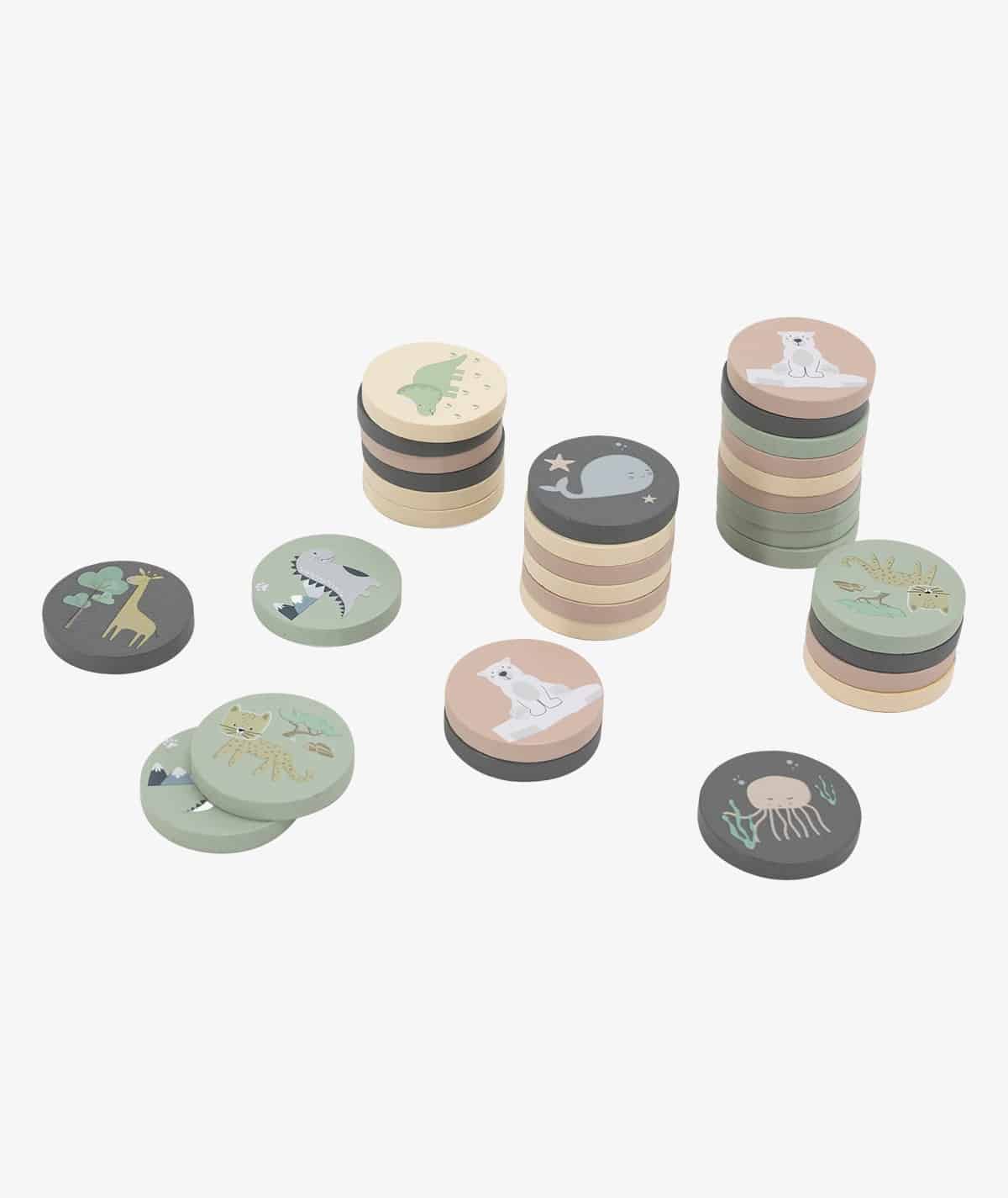 Tryco Jeu de mémoire en bois Jungle