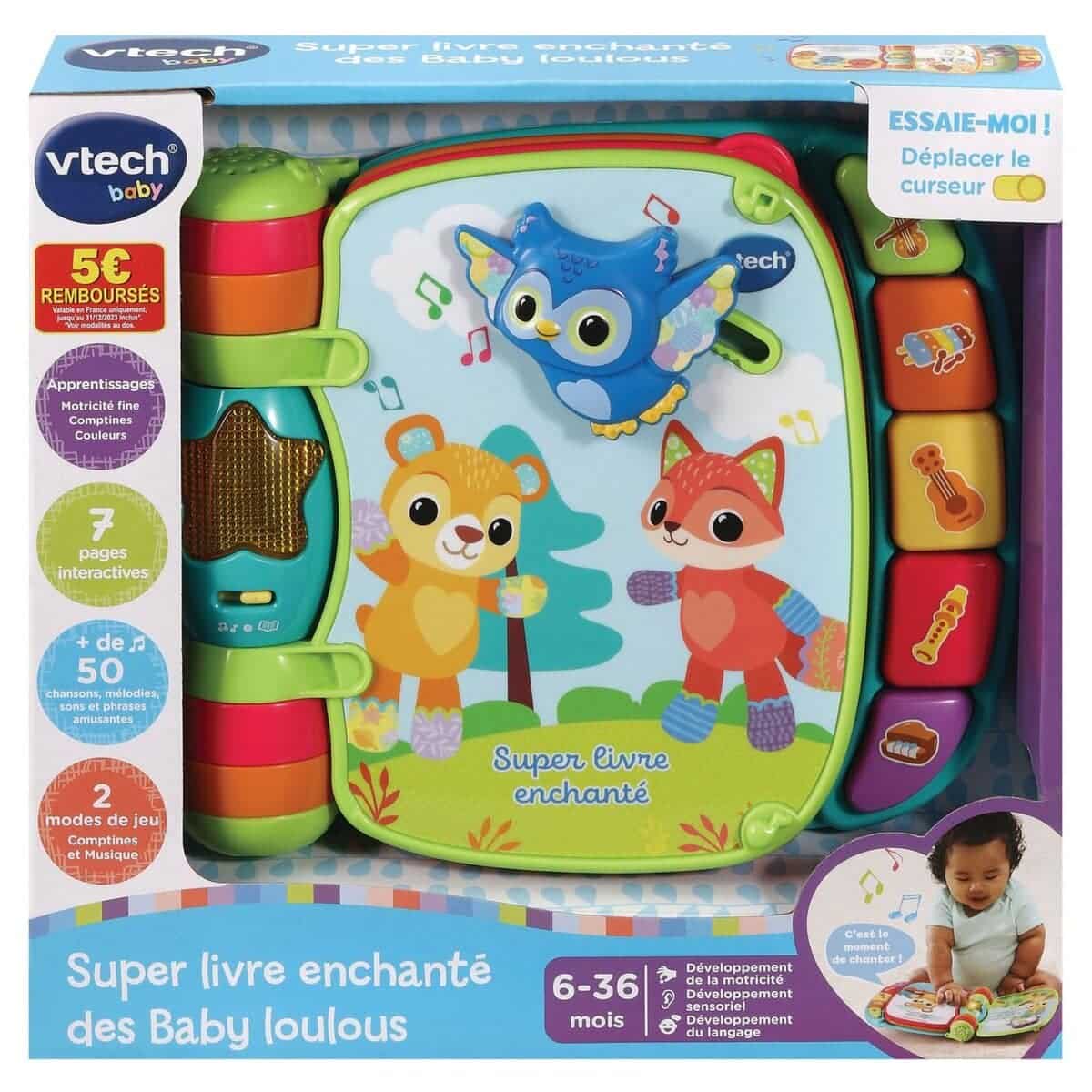 VTech Super Livre Enchanté Des Baby Loulous Bleu