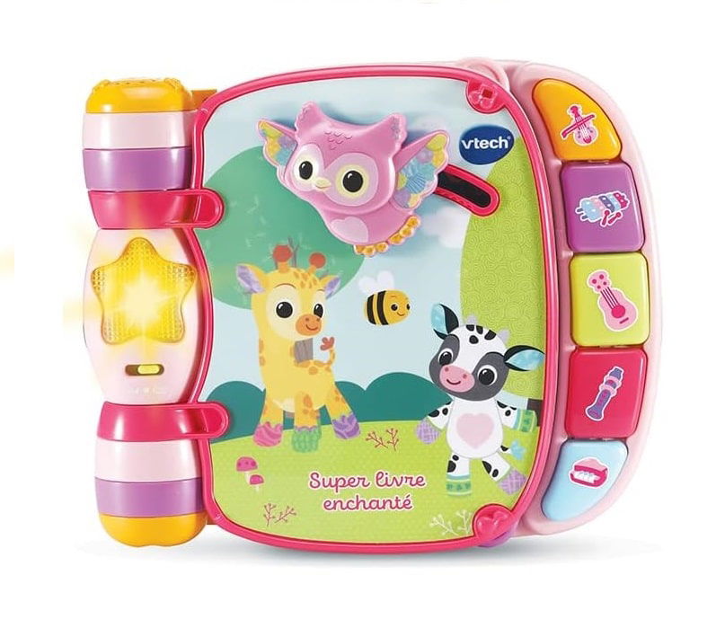 VTech Super Livre Enchanté Des Baby Loulous Rose