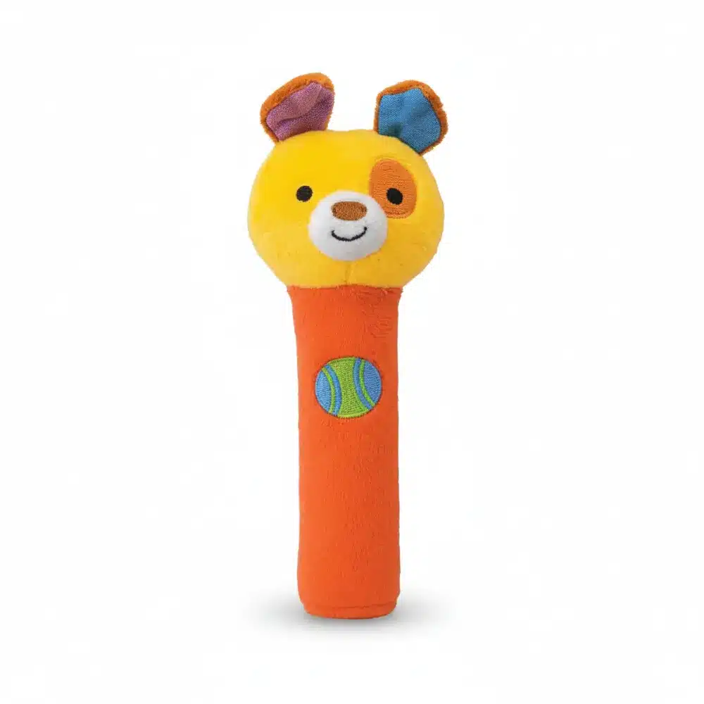 Winfun Hochet Squeak ‘N Shake Bâton en Peluche 6m+ Chien