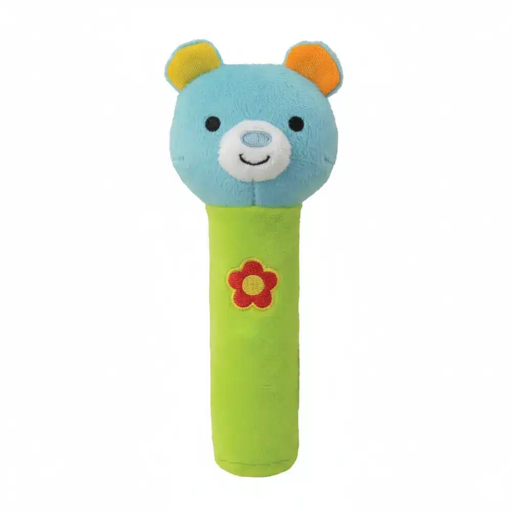 Winfun Hochet Squeak ‘N Shake Bâton en Peluche 6m+ Ours