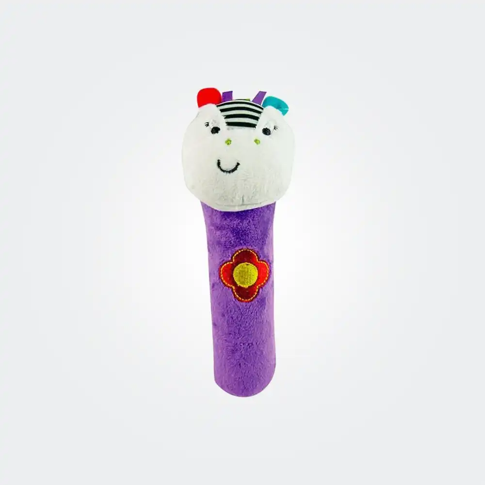Winfun Hochet Squeak ‘N Shake Bâton en Peluche 6m+ Zèbre