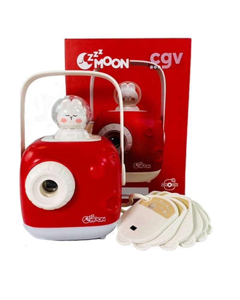 ZzzMoon Conteur des histoires avec Projecteur Bilingue – Rouge