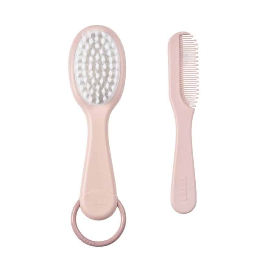Beaba Peigne + brosse Bubble Rose