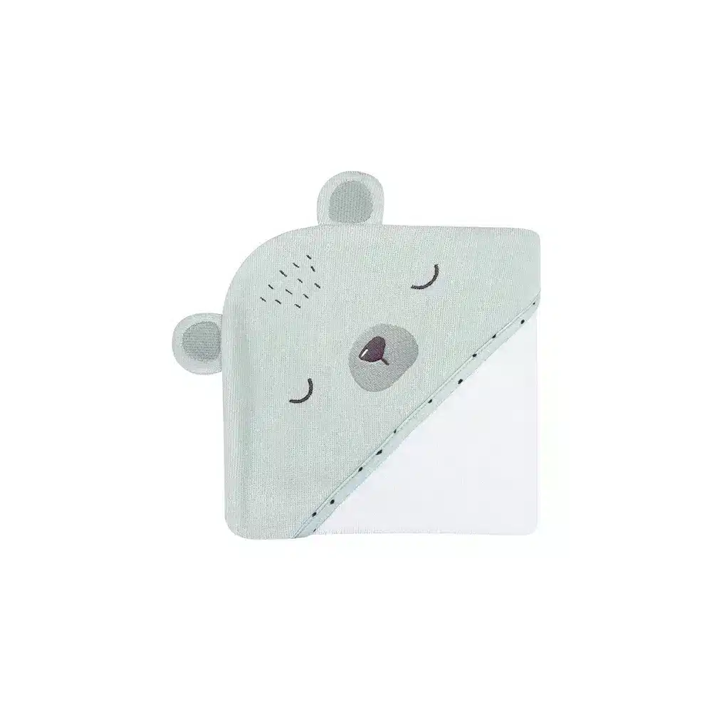 Kikkaboo Serviette à capuche Ours Mint