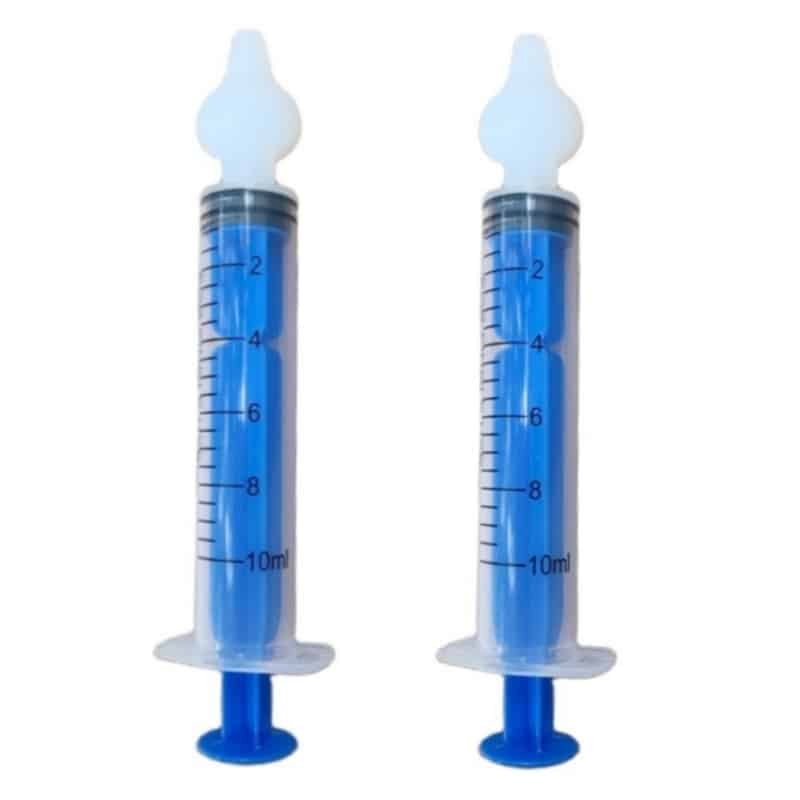 L2N Lot de 2 Seringues Bébé pour Lavage Nasal Bleu