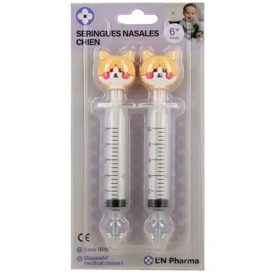 L2N Lot de 2 Seringues Bébé pour Lavage Nasal Chien
