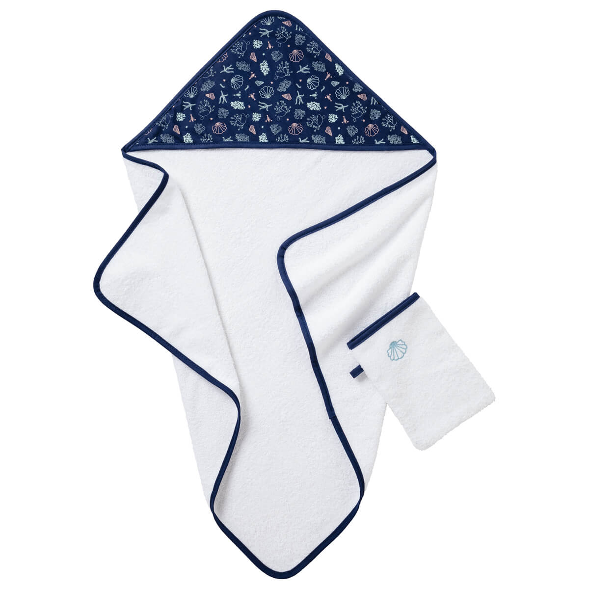 Little Band Parure de bain 70×70 cm + gant – Seaside Romance