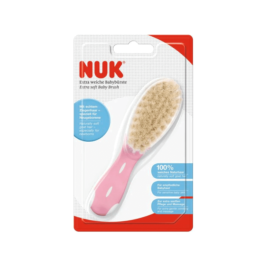 Nuk Brosse à poils naturels Rose