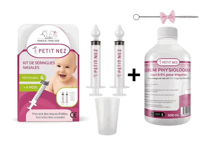 Petit Nez Pack de Seringues Nasales et Sérum Physiologique 500ml