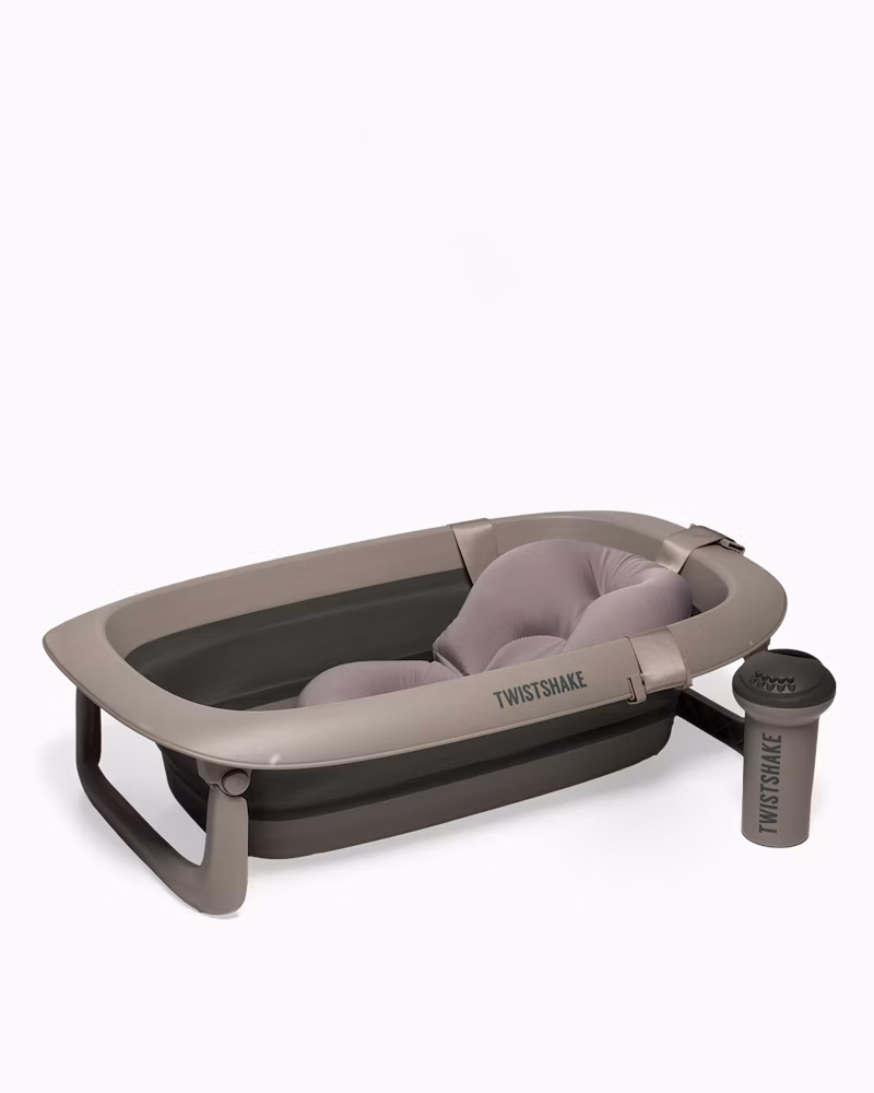 Twistshake édition limitée Pack Baignoire + coussin + rince tête – Gris délavé