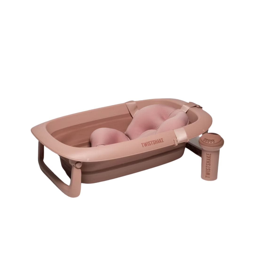Twistshake édition limitée Pack Baignoire + coussin + rince tête – Rose pale