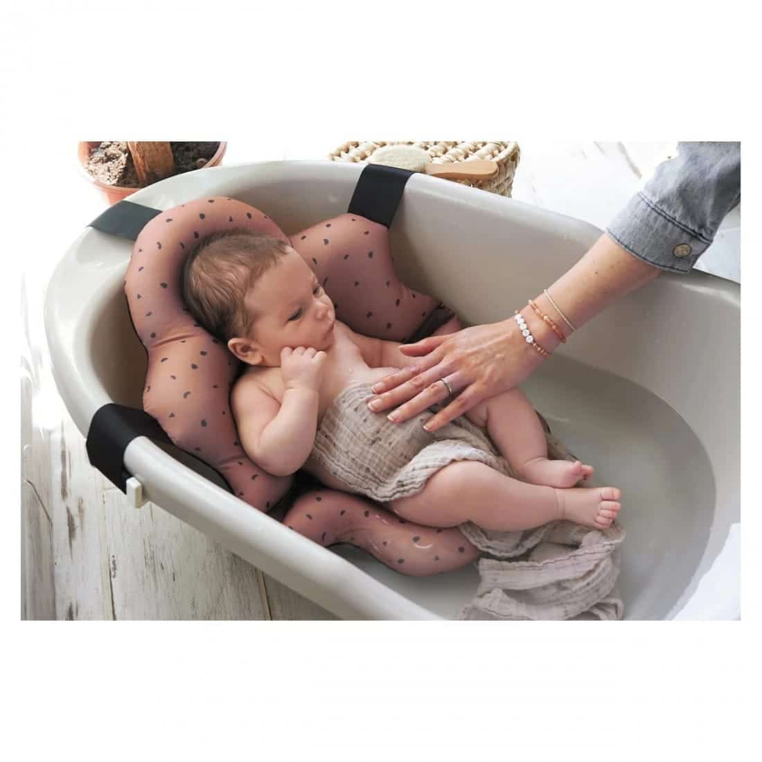 Tineo Coussin de bain 0-3 mois Rose poudré