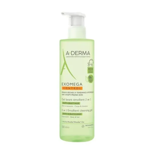 A-Derma Exomega Control Gel lavant émollient 500ml