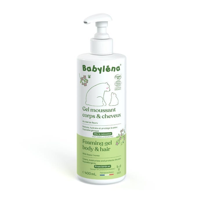 Babyléna Gel Moussant Corps et Cheveux Bio 400ml