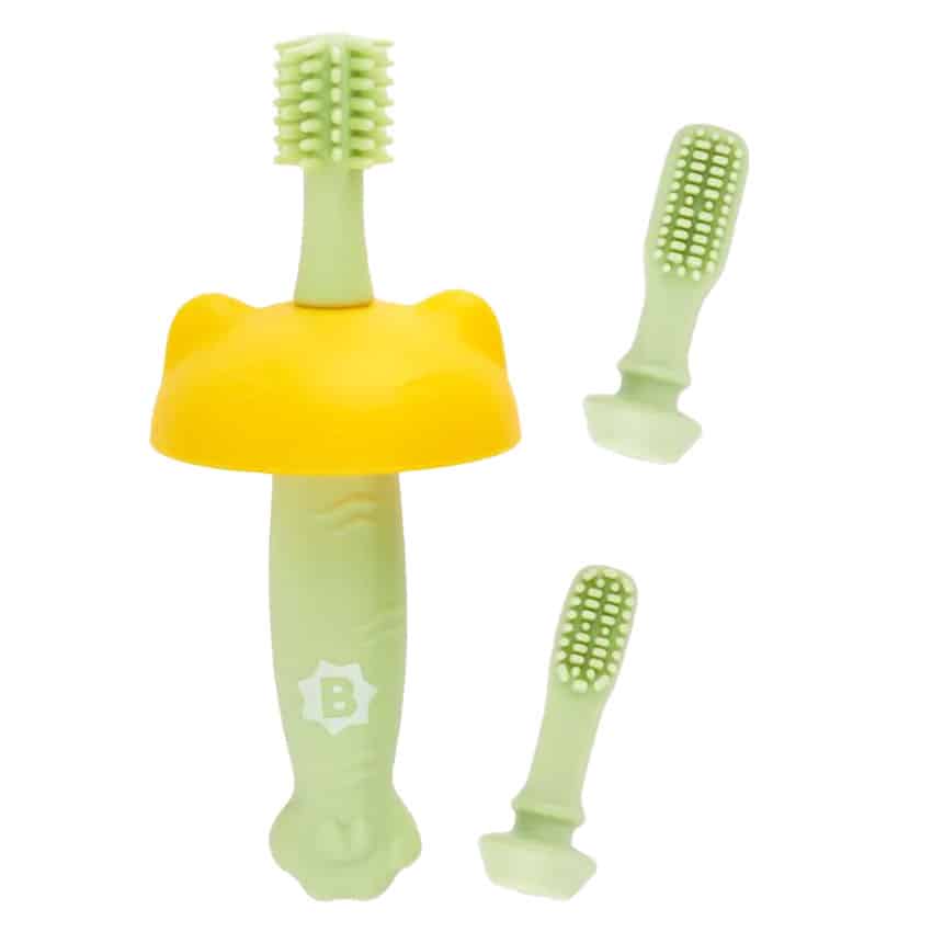 Badabulle Brosse à dents évolutive en silicone 3 en 1