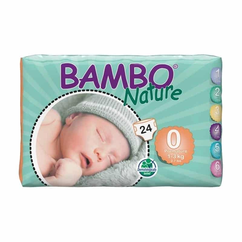 Bambo Nature Couches Taille 0 prématuré (1-3kg) 24un