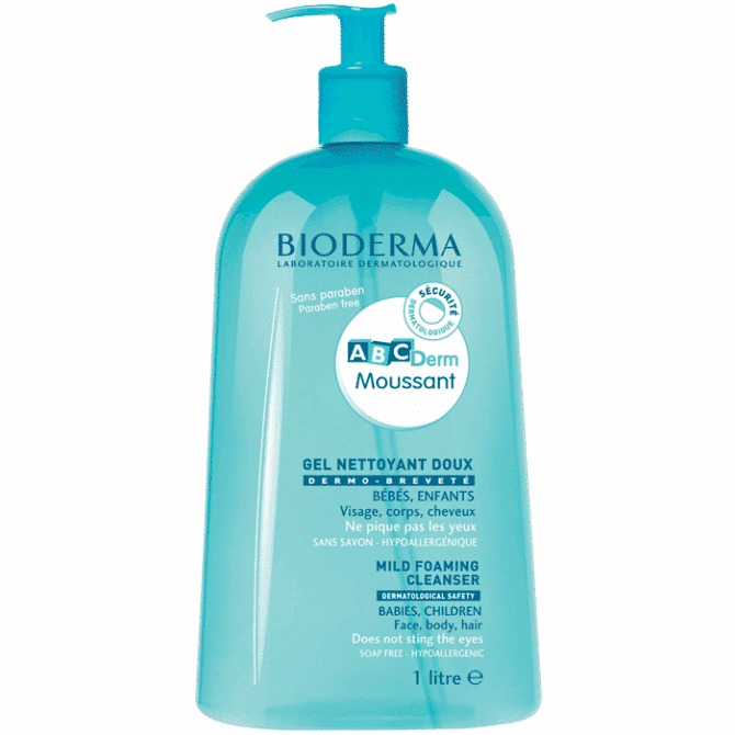 Bioderma ABCDerm Gel nettoyant moussant 1L