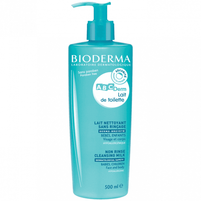 Bioderma ABCDerm Lait de toilette sans rinçage 500ml