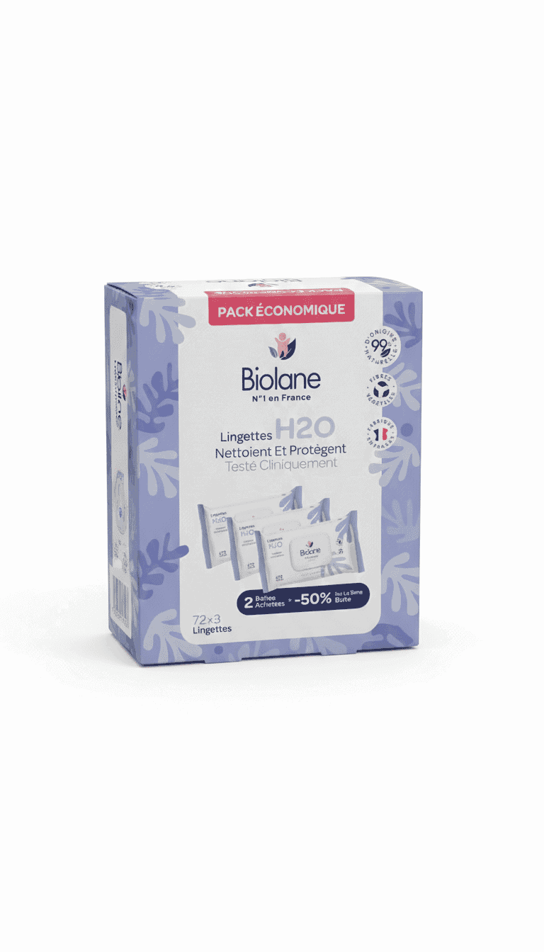 Biolane Lingettes Bébé H2O Lot de 3 x 72