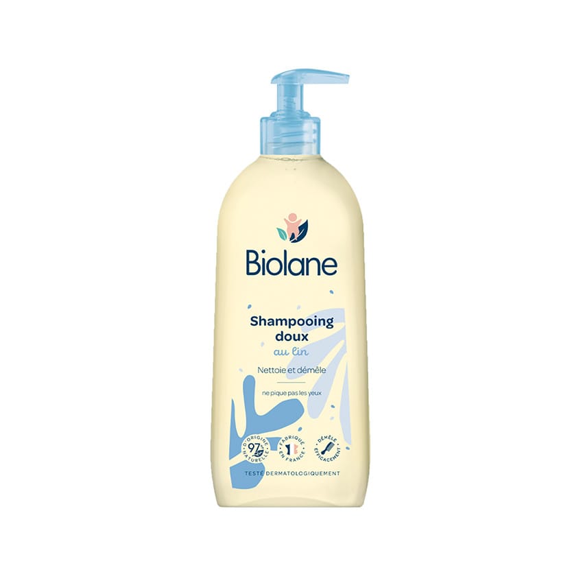 Biolane Shampooing Doux au Lin pour Bébé – 350 ml