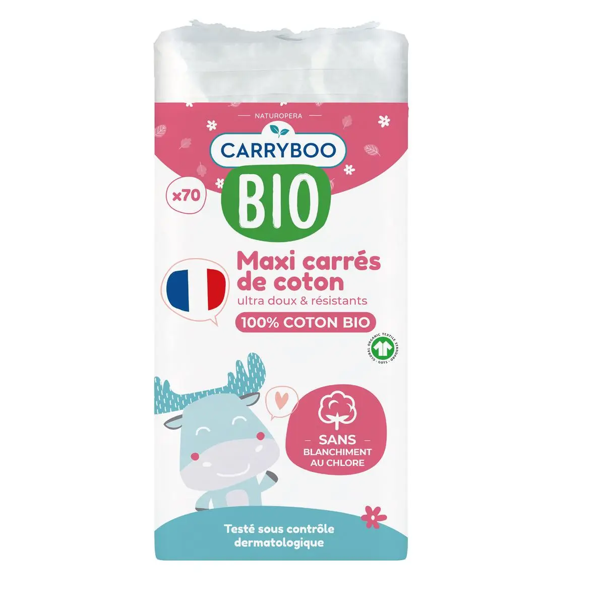 Carryboo Carrés Maxi 70 unités