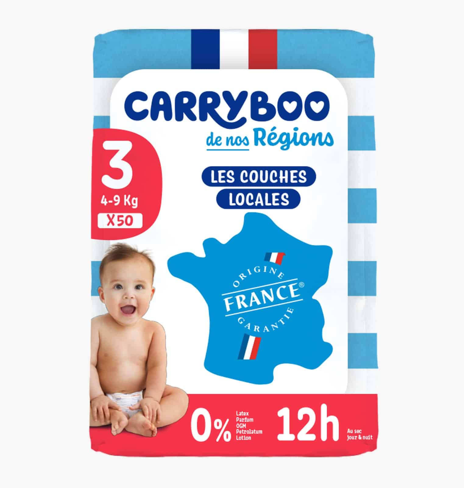 Carryboo Couches Écologiques Taille 3 (4-9kg) 50 un4µ