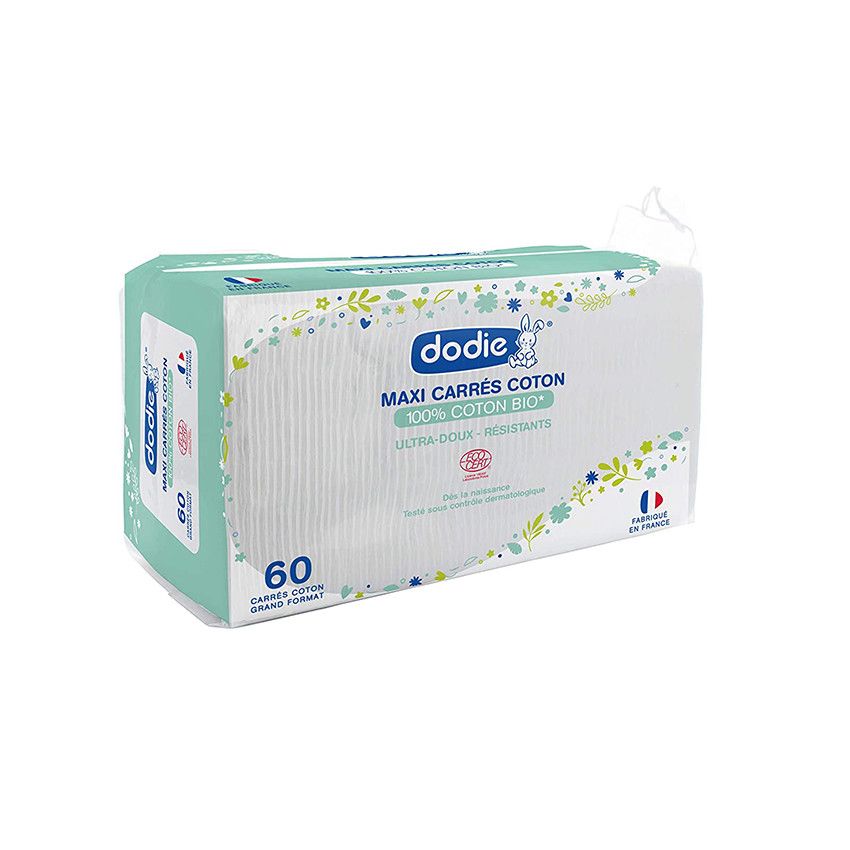 Dodie Maxi carres coton 3en1 60pcs