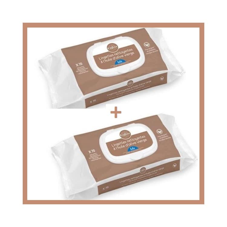Gifrer Lot de 2 Lingettes Nettoyantes au Liniment À L’Huile D’Olive