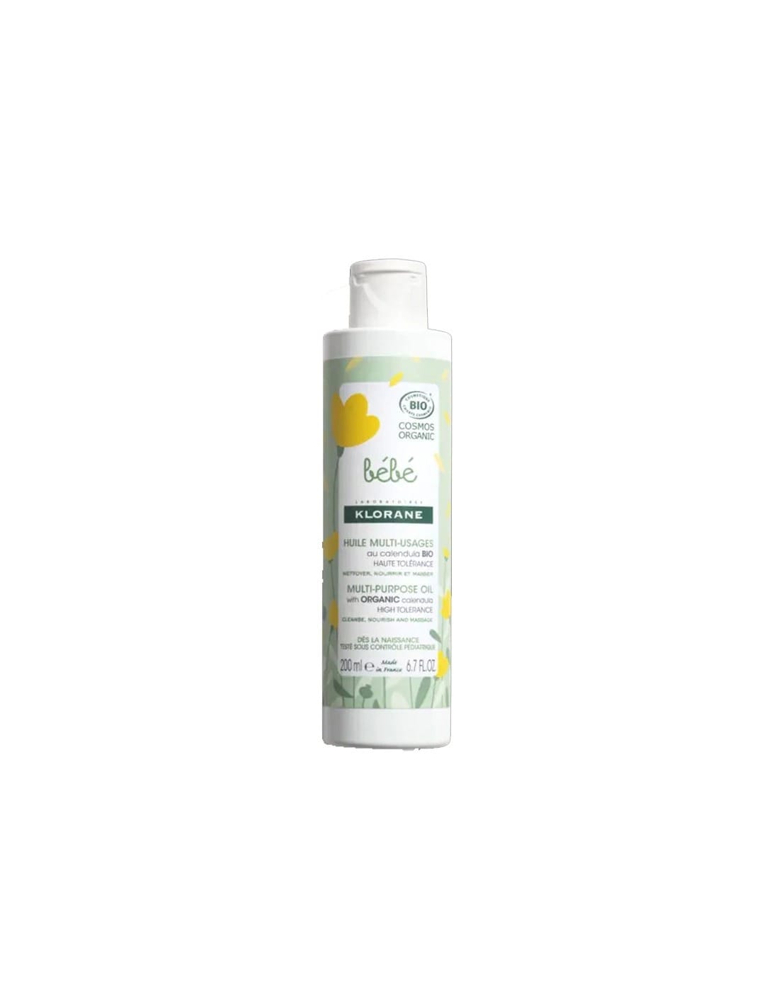 Klorane Huile Multi-Usages Certifiée BIO – Visage, Corps & Cheveux – 200ml