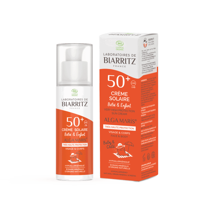 Laboratoires de Biarritz Crème Solaire Bébé & Enfant SPF50+ Certifiée Bio 50ml