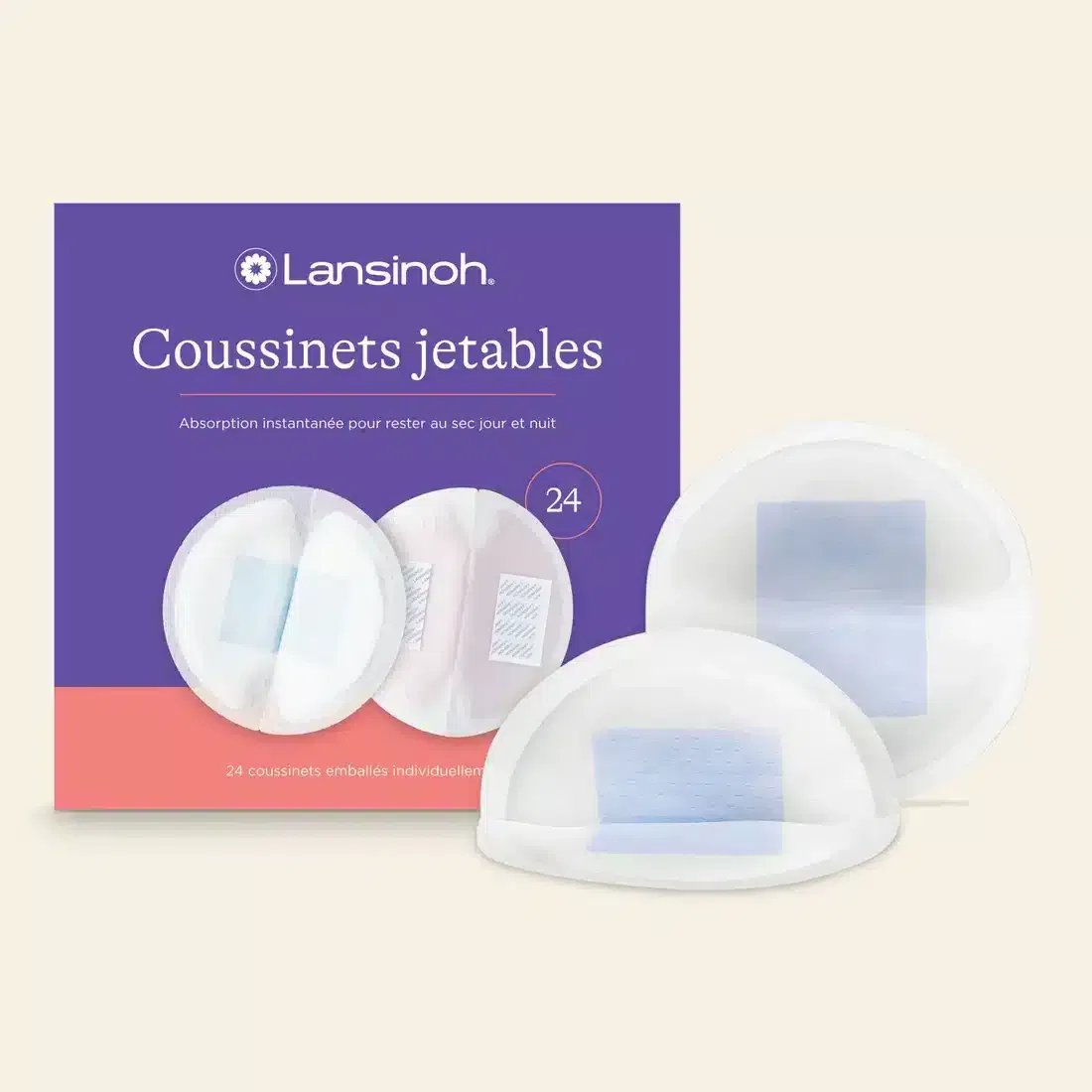 Lansinoh Coussinets d’allaitement jetable Blue Lock 24 unités