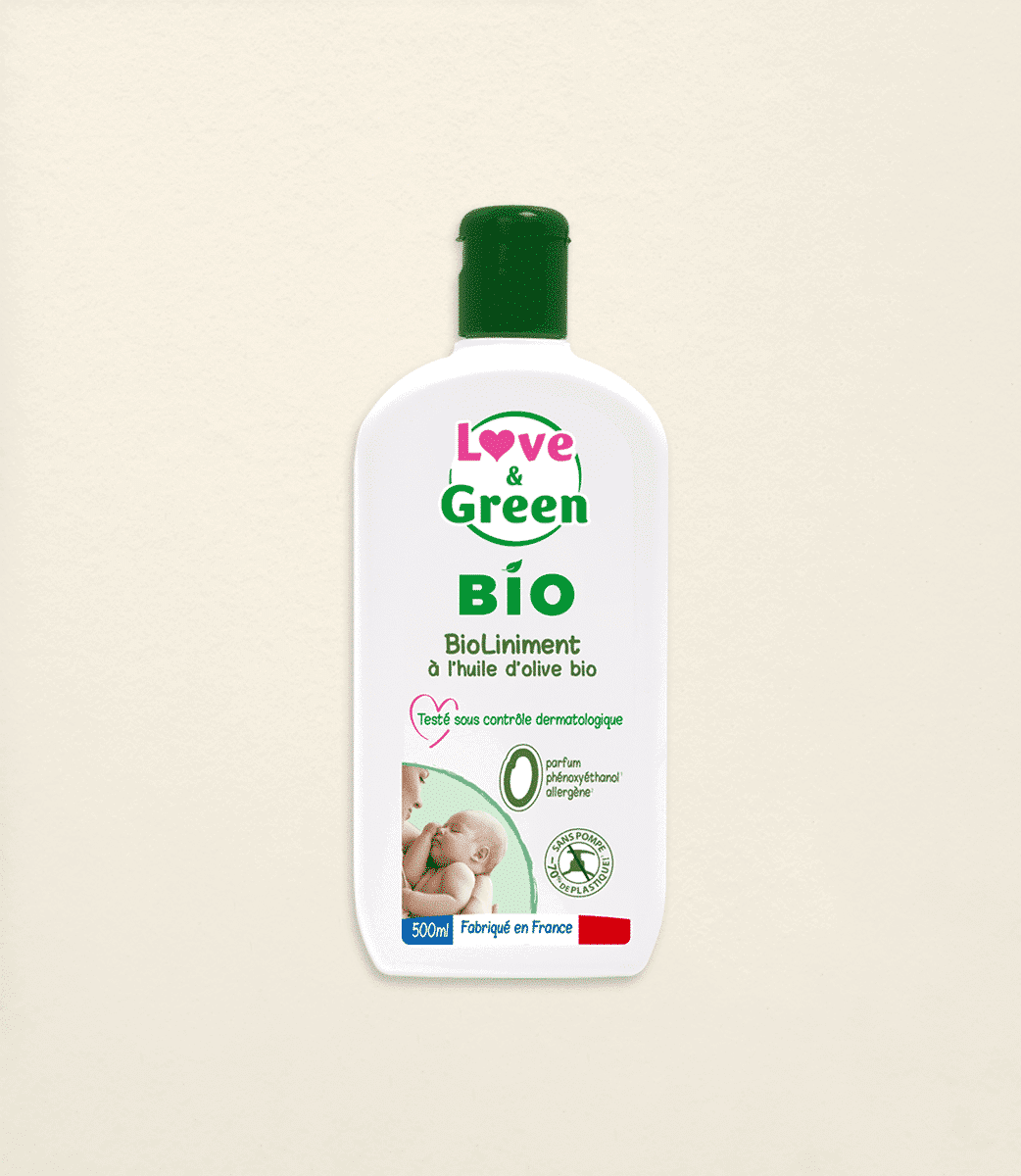 Love & Green BioLiniment à l’Huile d’Olive Bio 500ml