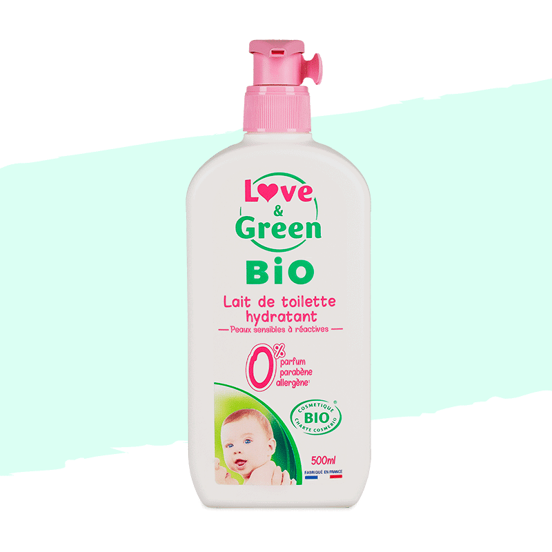 Love & Green Lait de toilette hydratant Bio 500 ml