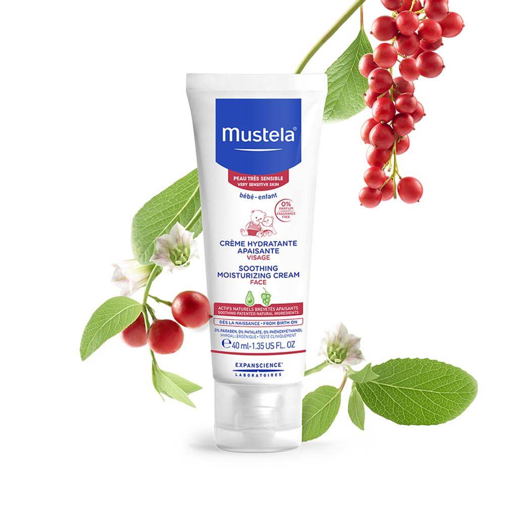 Mustela Crème Hydratante Apaisante visage 40ml – Peaux très sensible