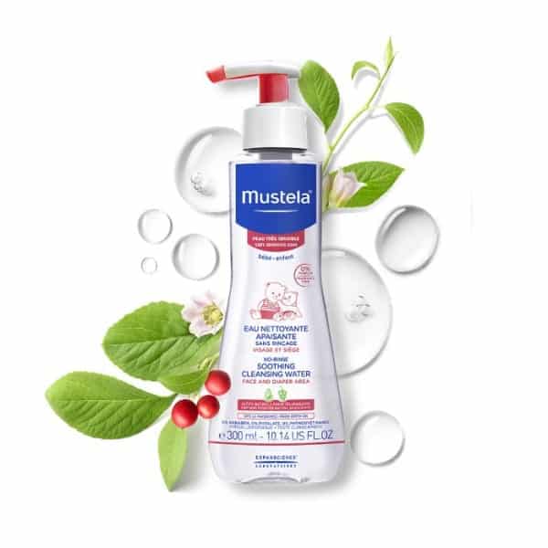 Mustela Eau Nettoyante Apaisante sans Rinçage 300ml – Peaux très sensible