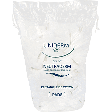 Neutraderm PADS rectangulaires 100% coton 180 unités