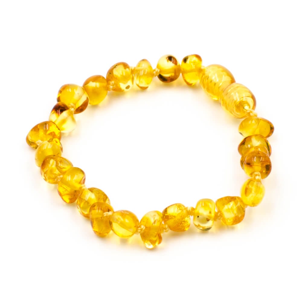 Nildor Bracelet d’Ambre Bébé Perles Baroques 13,5cm BA100