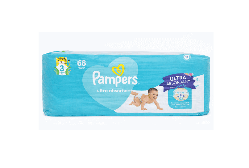 Pampers slim fit ultra absorbant Taille 3 (6-10 kg) – 68 Couches
