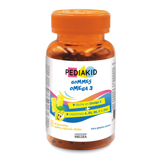 PEDIAKID Gommes Omega 3 – 60 oursons goût citron