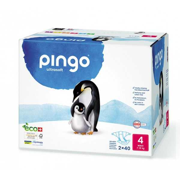 Pingo – Couches Écologiques Maxi Jumbo Taille 4 (7-18KG) 2X40 COUCHES