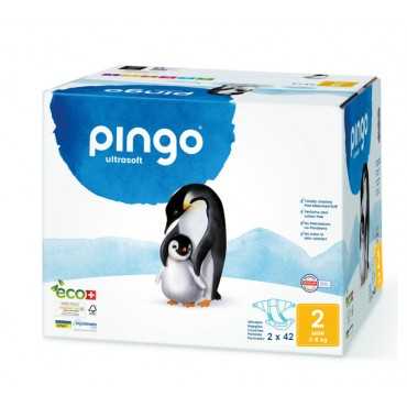 Pingo – Couches Écologiques mini Jumbo Taille 2 (3-6KG) 2X42 COUCHES