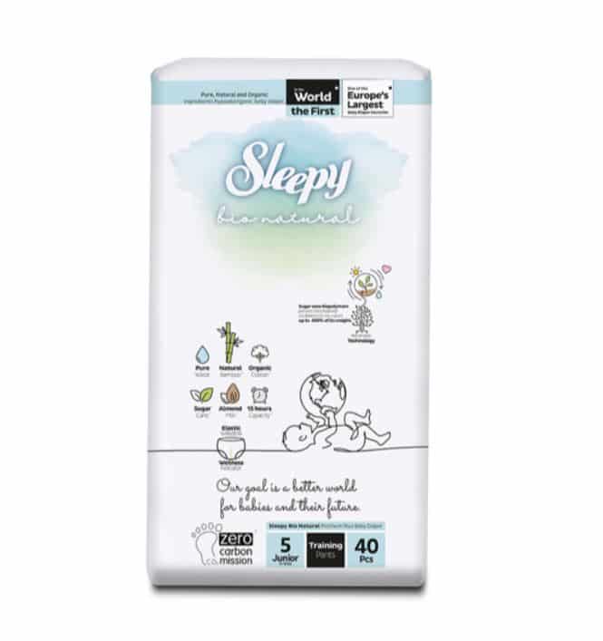 Sleepy BIO Couches natural Double Jumbo junior Taille 5, 11-18KG – 40 u