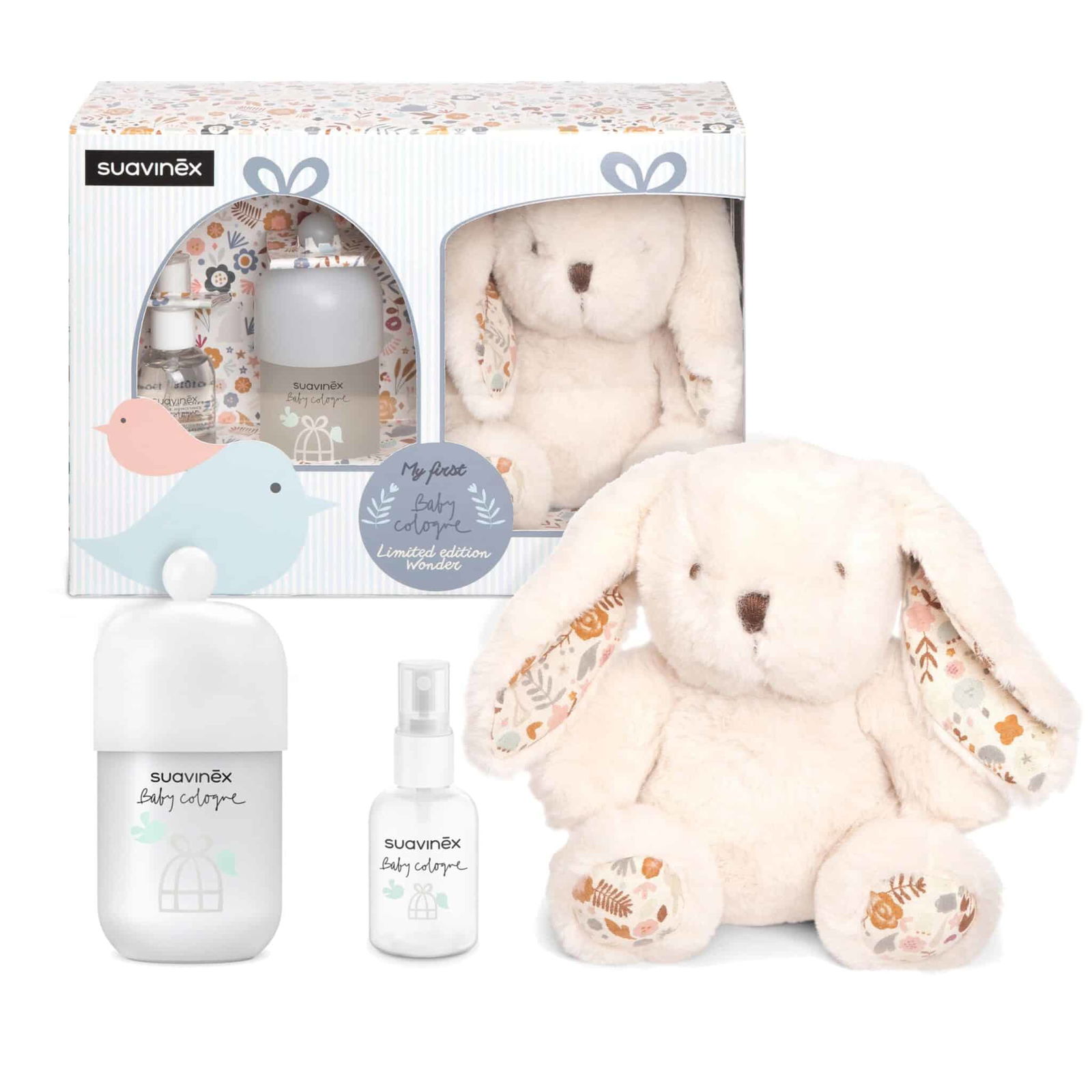Suavinex Coffret Peluche avec 2 Baby Cologne Blanc