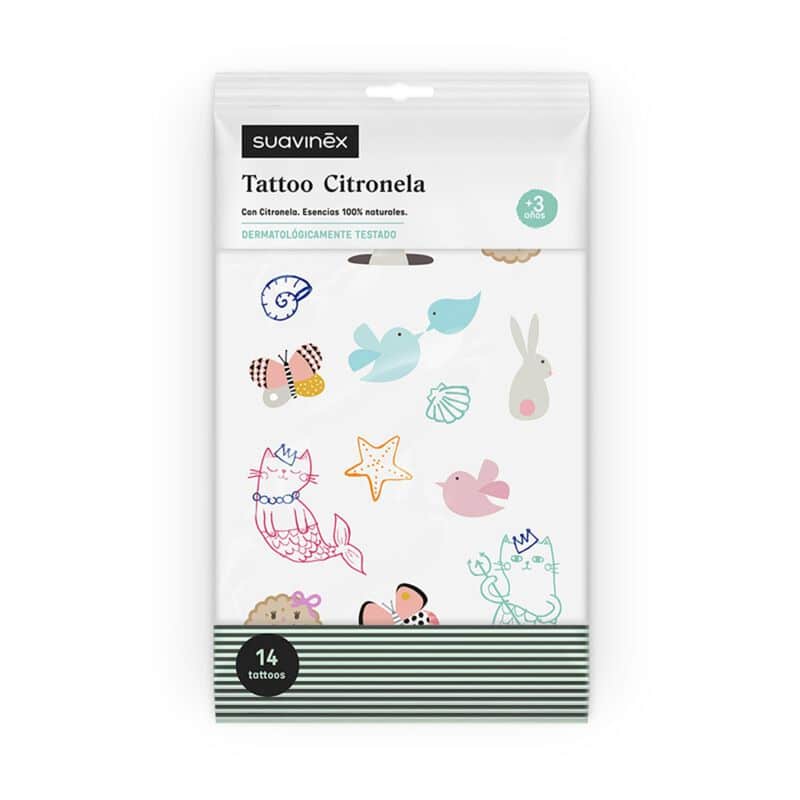 Suavinex Lot de 14 Tattoos à la Citronnelle 3A+