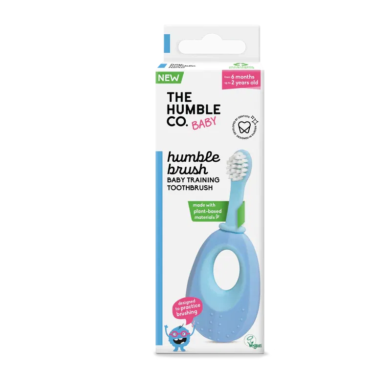 The Humble Co – Brosse à Dents Bébé à Base de Plantes – Bleu 6m+
